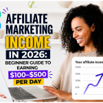 Affiliate Marketing Income in 2026 - Beginner Guide to Earning $100–$500 Per Day