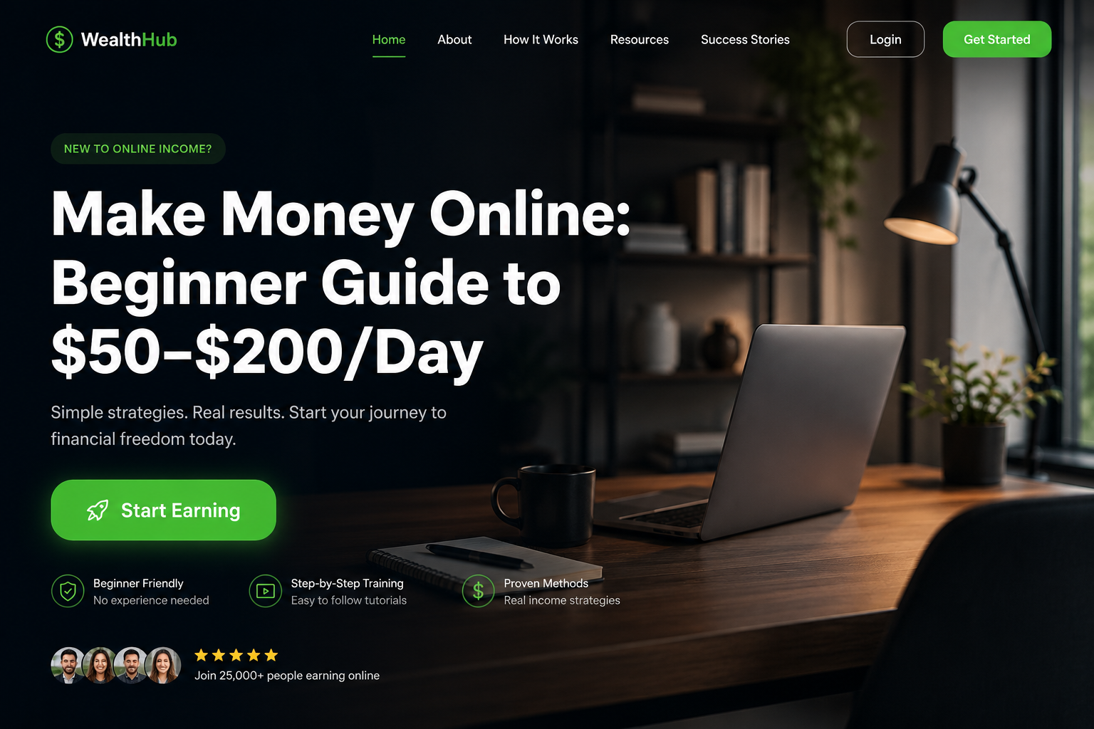 Make Money Online: Beginner Guide to $50–$200/Day